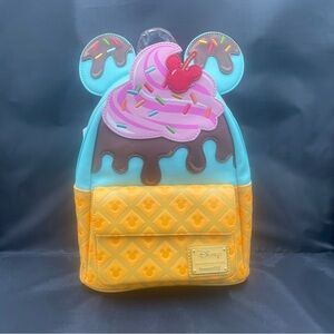 Loungefly Mickey & Minnie Ice Cream Mini Backpack
